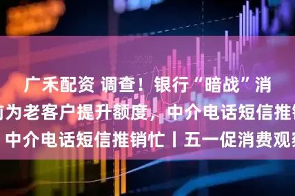 广禾配资 调查！银行“暗战”消费贷市场：提前为老客户提升额度，中介电话短信推销忙丨五一促消费观察